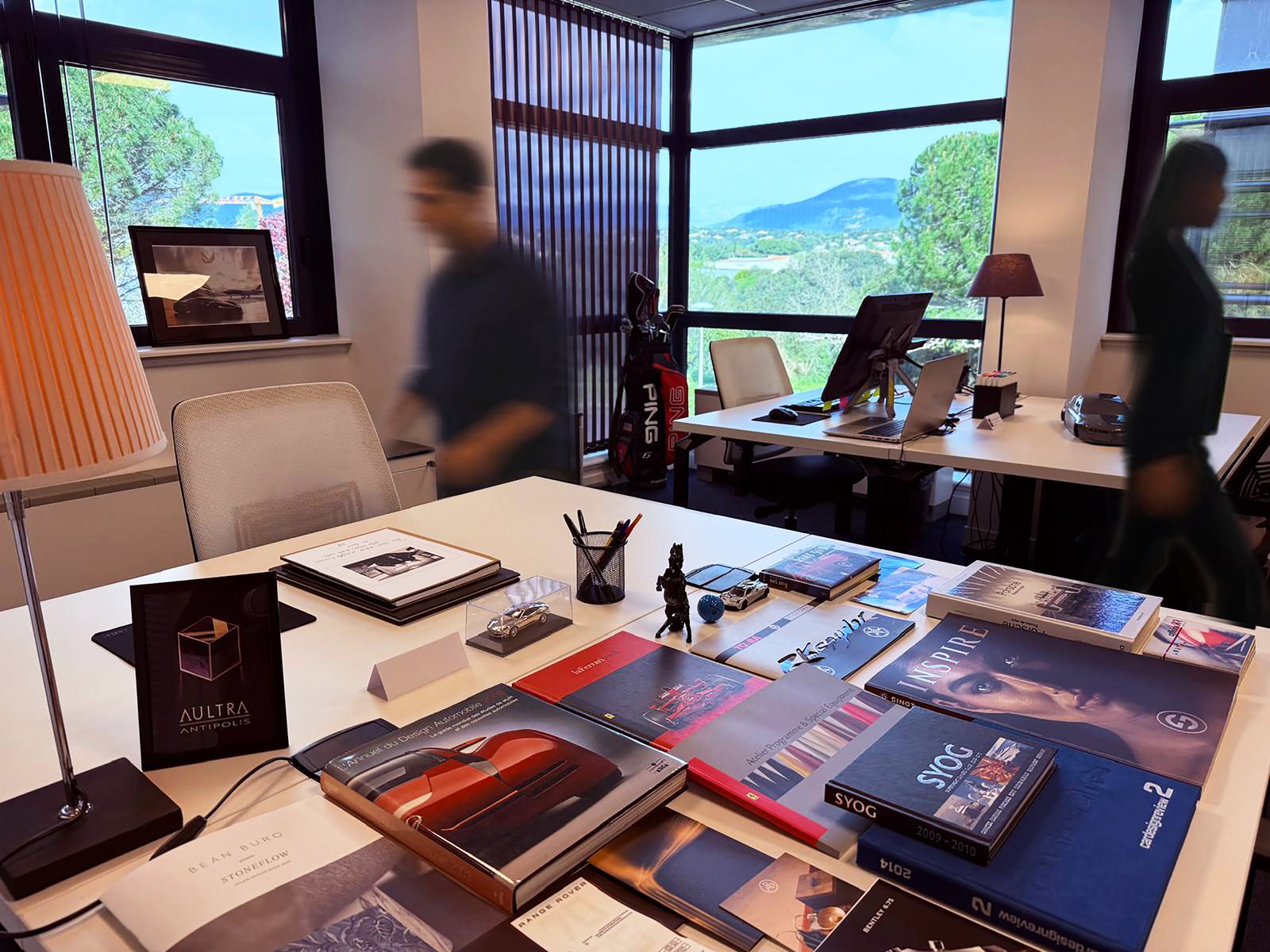 AULTRA studio interior with material library